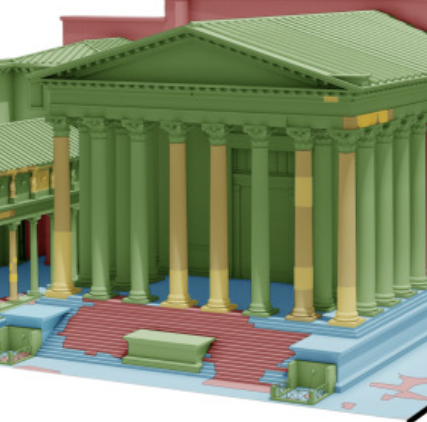 Proxy models of the Forum of Augustus reconstruction