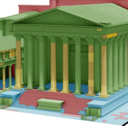Proxy models of the Forum of Augustus reconstruction